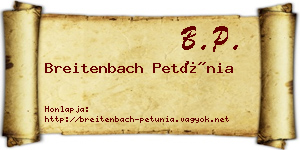 Breitenbach Petúnia névjegykártya
